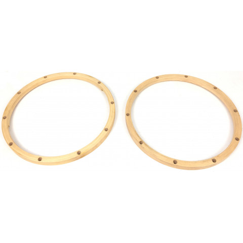Coppia cerchi in legno 10 fori