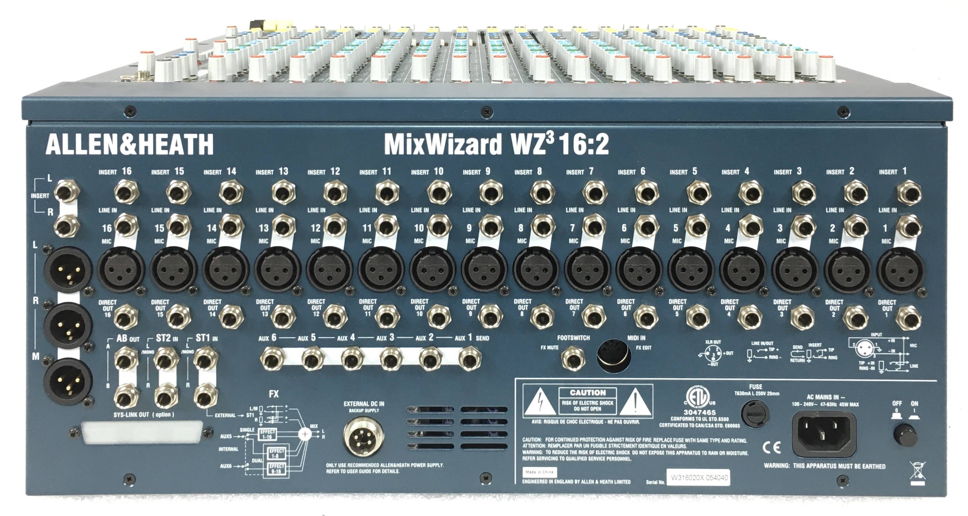 Allen & Heath Mixwizard WZ3 162 Mixer Allen & Heath