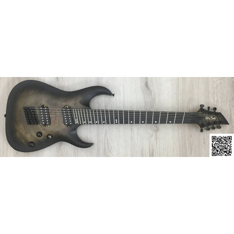 Harley Benton FanFret-7 Progressive Satin Black Burst