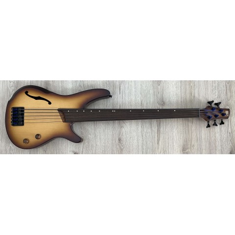 Ibanez SRH505F Fretless Natural Browned Burst Flat