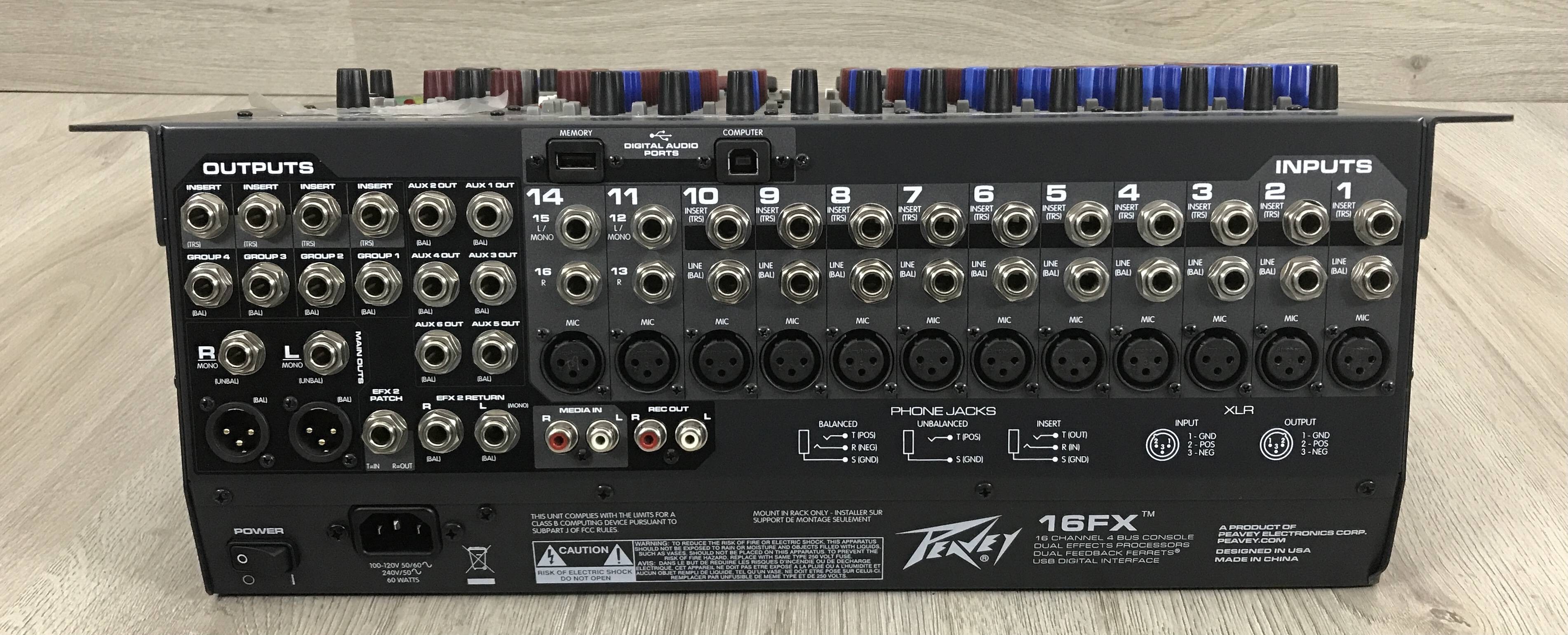 Peavey 16 FX mixer analogico Mixer Peavey