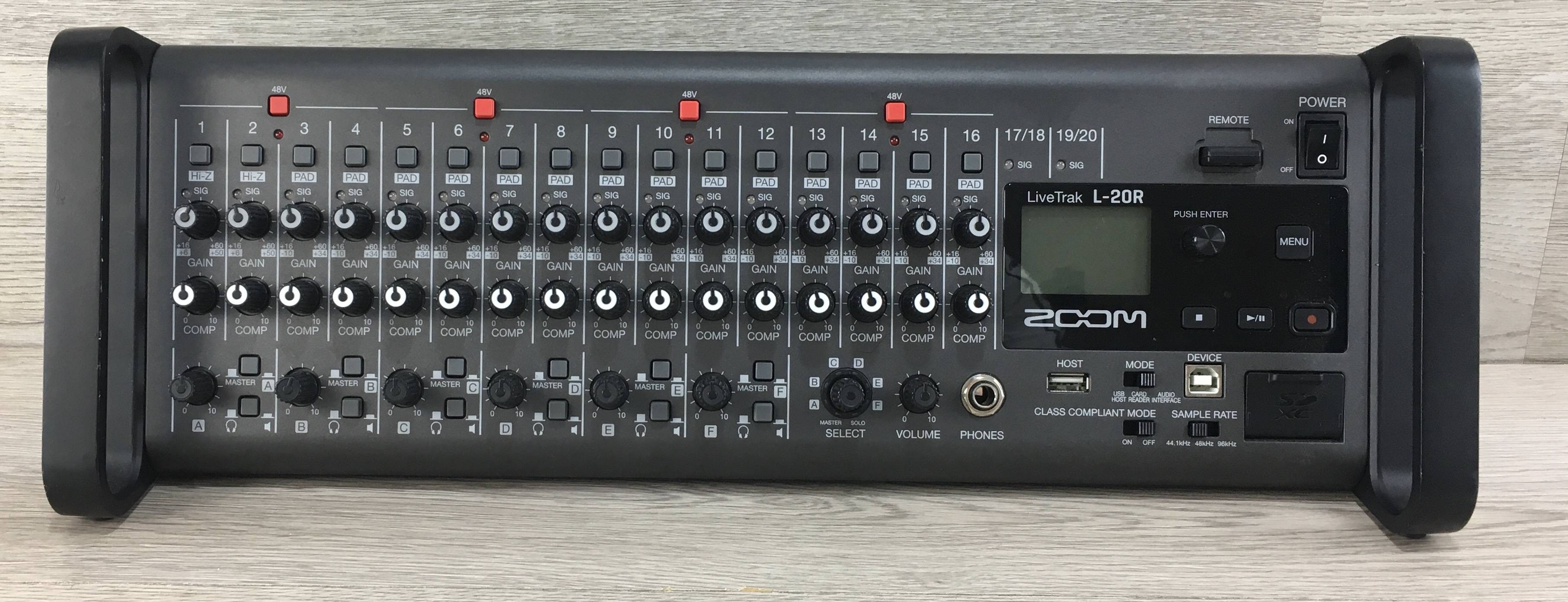 Audio Mixer L20 Zoom Zoom LiveTrak L-20 Digital Mixer Recorder