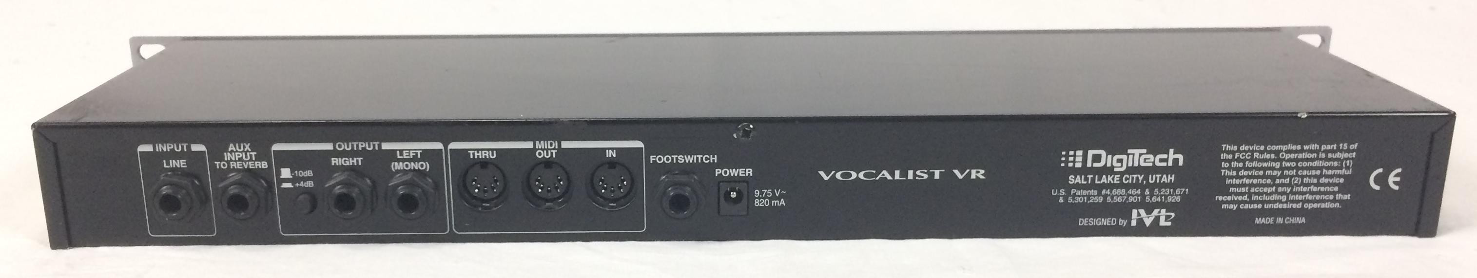 Digitech Vocalist VR Effetti e Processori Digitech