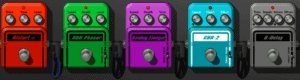 pedaliera con chorus, flanger e phaser